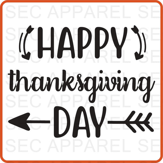 Thanksgiving Iron On Decals Patches transfers vinyl  for shirts, clothing | SEC Apparel | Happy Thanksgiving Day