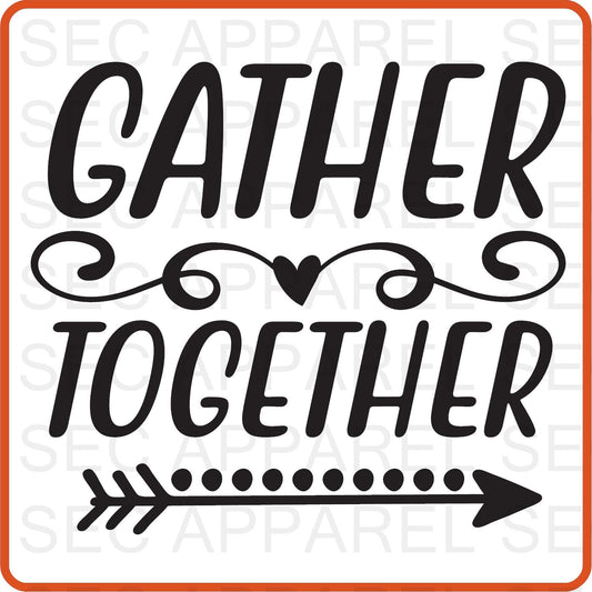 Thanksgiving Iron On Decals Patches transfers vinyl  for shirts, clothing | SEC Apparel | Gather Together