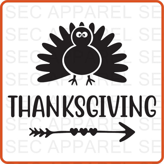 Thanksgiving Iron On Decals Patches transfers vinyl  for shirts, clothing | SEC Apparel | Thanksgiving