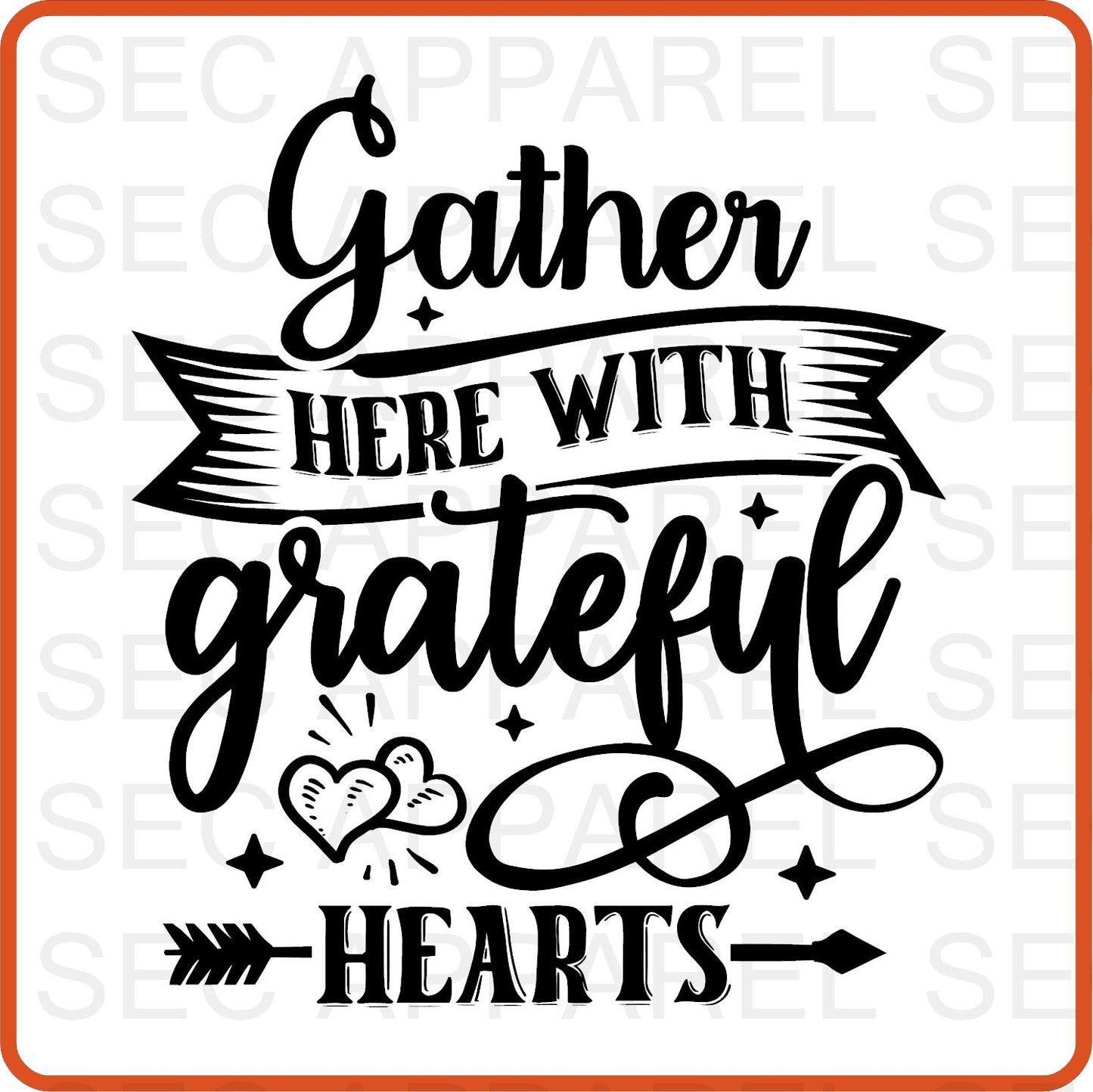 Thanksgiving Iron On Decals Patches transfers vinyl  for shirts, clothing | SEC Apparel | Gather Here