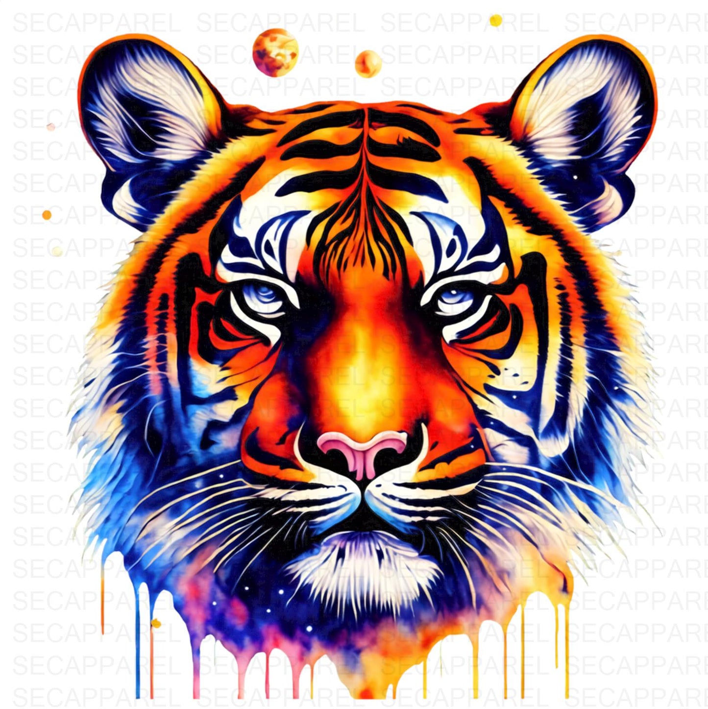 Tiger Iron On Patch Transfers Decals Patches Vinyl for T Shirts Fabric Clothing | SEC Apparel|