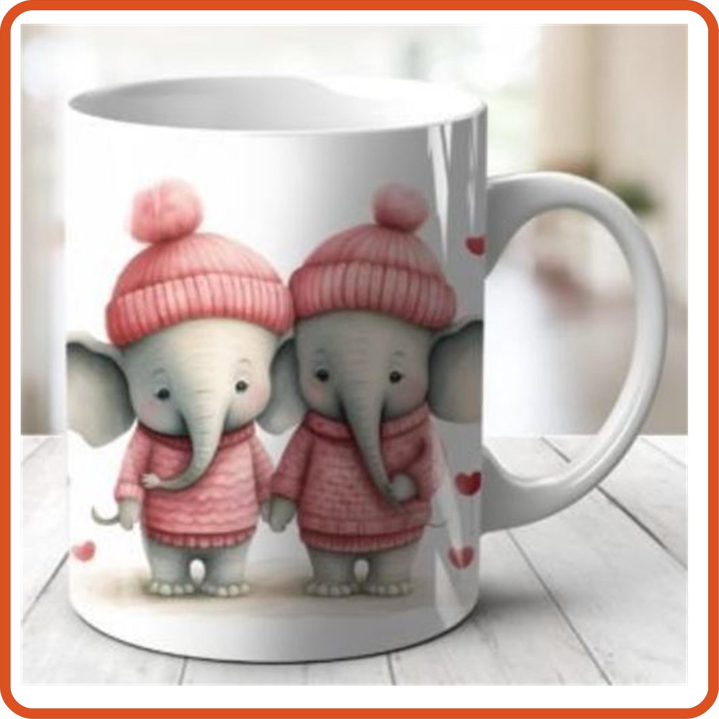 Elephants Couple Love Mug | Valentines Mugs-11oz Mug by SEC Apparel