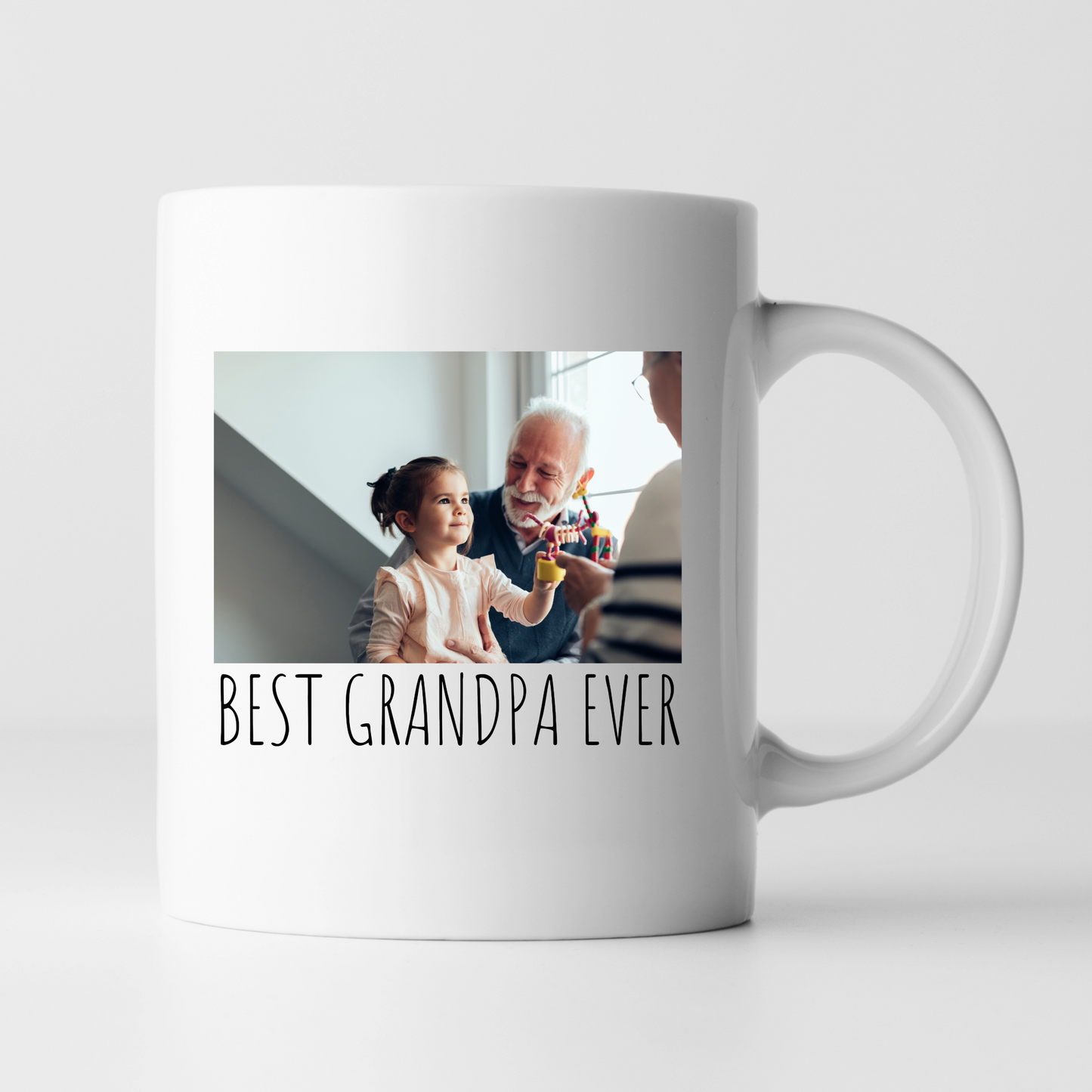 Custom Grandpa Fathers Day Mug Personalized  With Picture Photo 11oz Cups Gifts by SEC Apparel