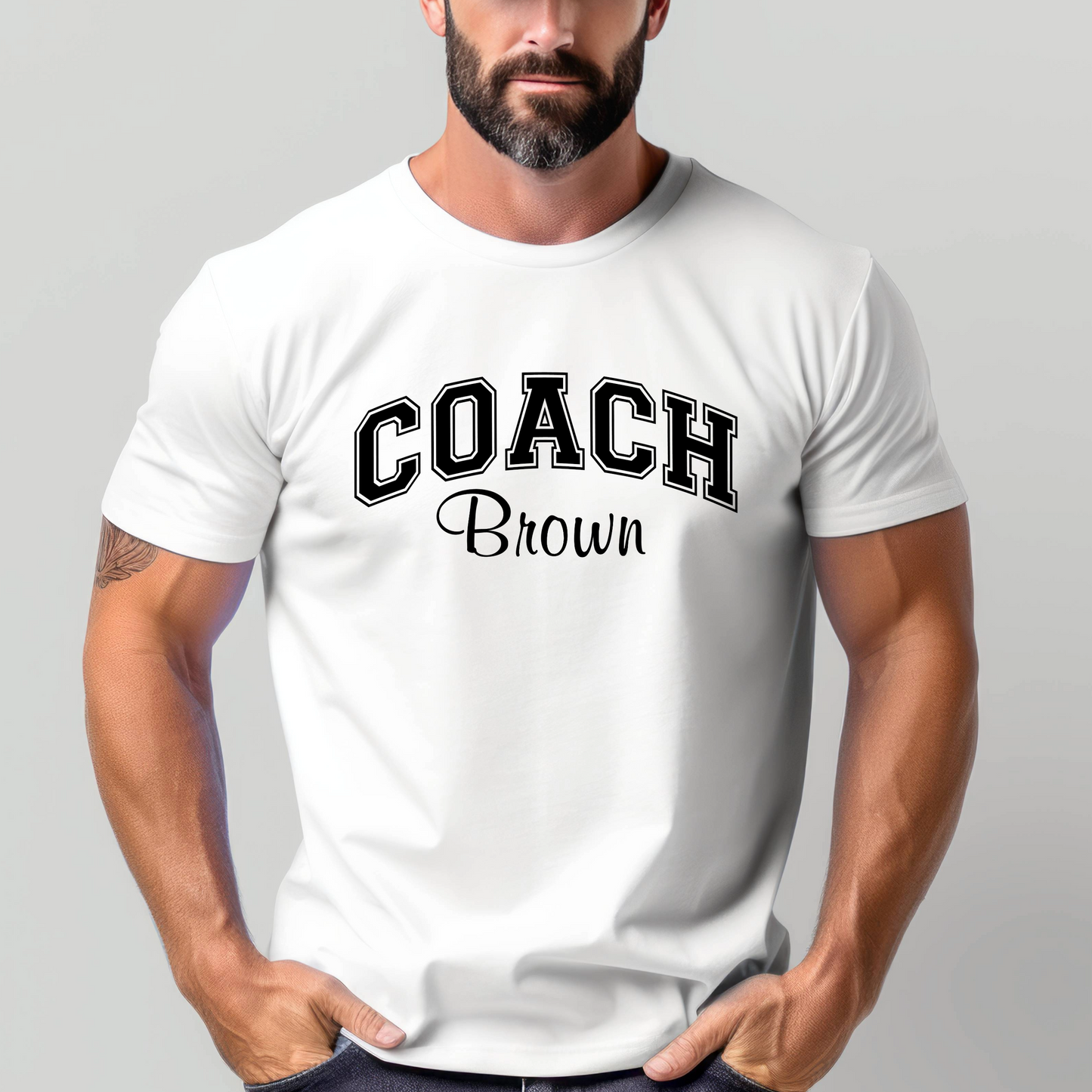 Personalized Custom Coach with Name | Graphic T Shirts| Unisex | SEC Apparel