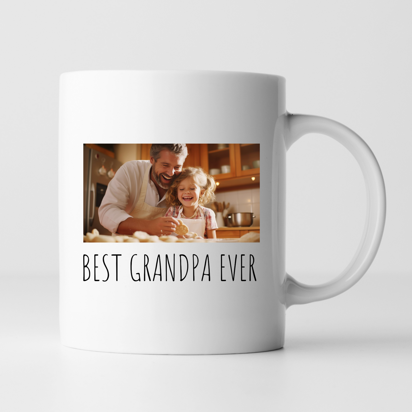 Custom Grandpa Fathers Day Mug Personalized  With Picture Photo 11oz Cups Gifts by SEC Apparel