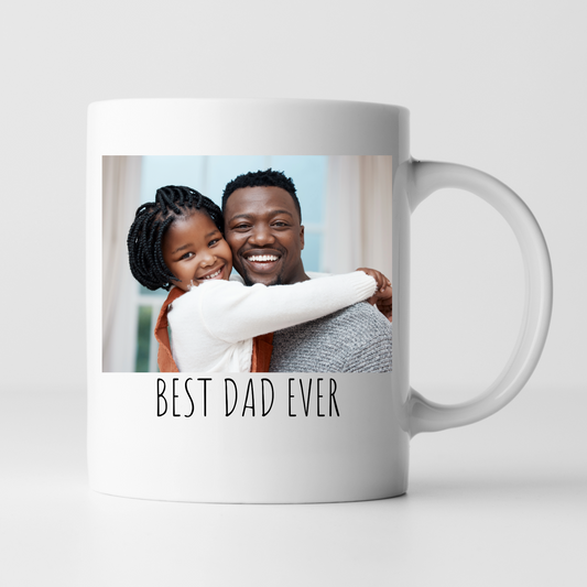 Custom Fathers Day Mug Personalized  With Picture Photo 11oz Cups Gifts by SEC Apparel