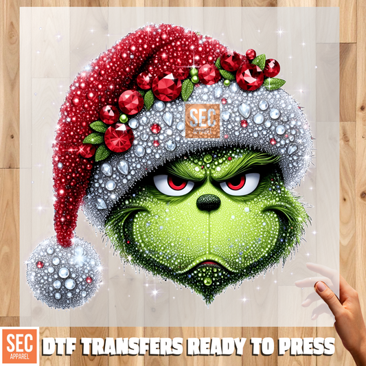 Ready to Press Grinch DTF Transfer 