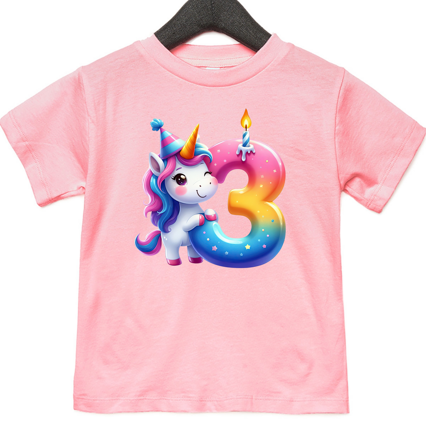 Unicorn Birthday Shirts for Toddler Girls Birthday Party - Choose from 1 to 5yrs