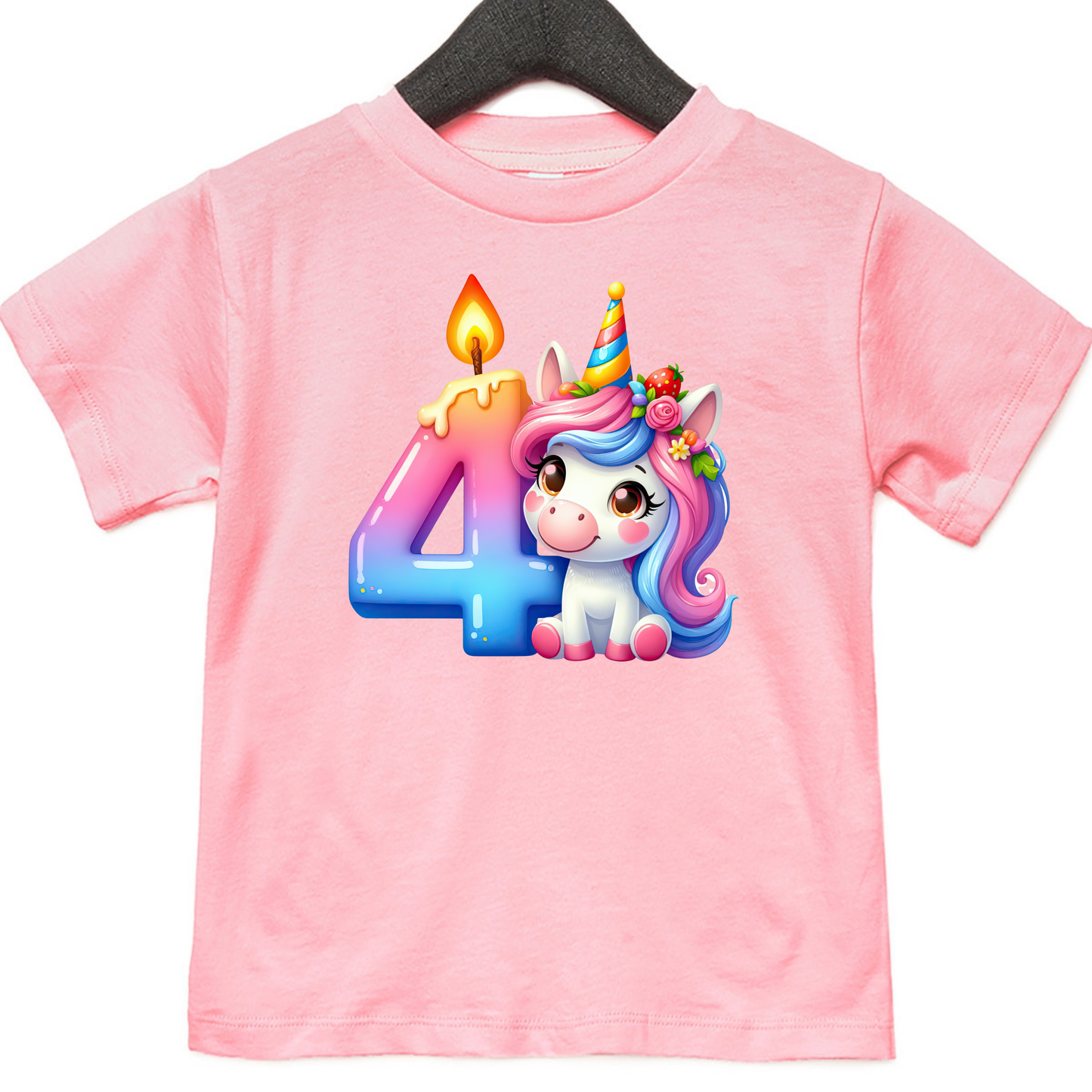 Unicorn Birthday Shirts for Toddler Girls Birthday Party - Choose from 1 to 5yrs