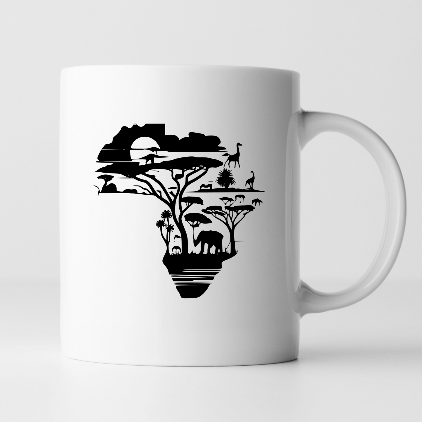 African Mugs -11oz Coffee Mug | Gifts | SEC Apparel | Map