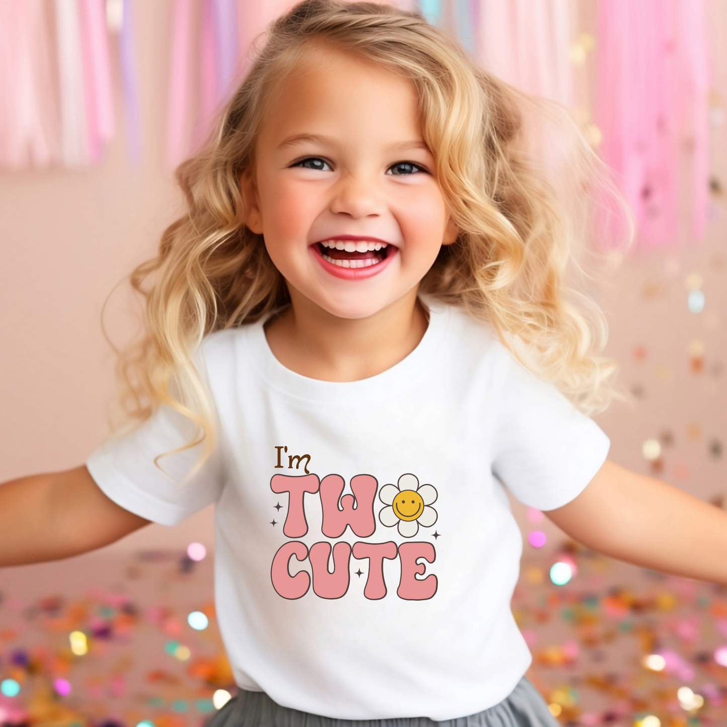 I'm Two Cute Birthday Shirts for Toddler Girls Birthday Party 2 years old