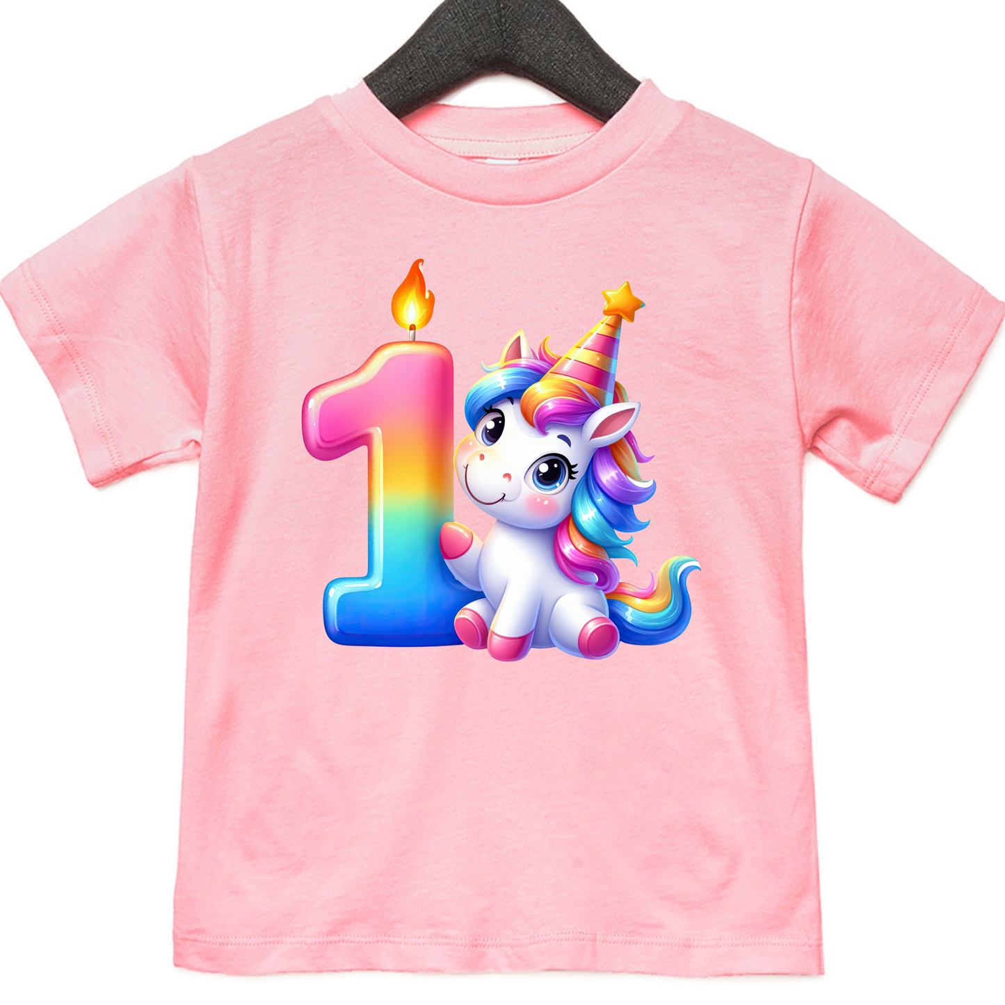 Unicorn Birthday Shirts for Toddler Girls Birthday Party - Choose from 1 to 5yrs