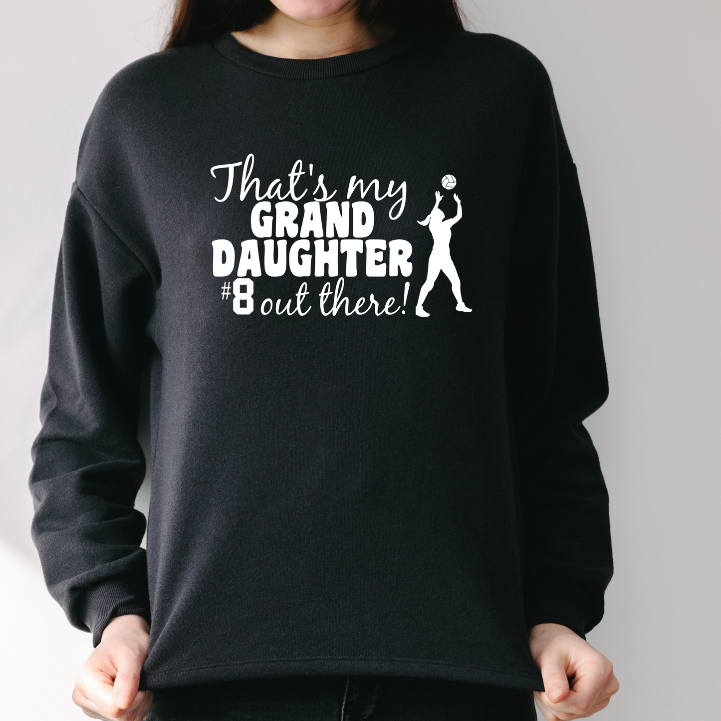 Volleyball Grandma Shirt | Crew neck | V Neck| Sweatshirt | Hoodie | Thats my granddaughter out there