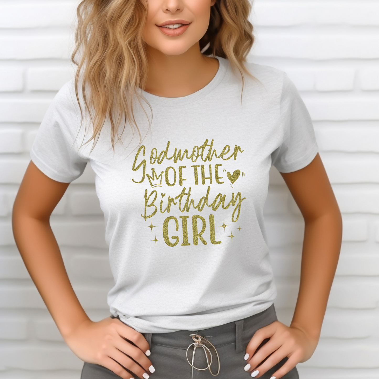 Godmother of the Birthday Girl Shirt | Crew neck | V Neck| Sweatshirt | Hoodie