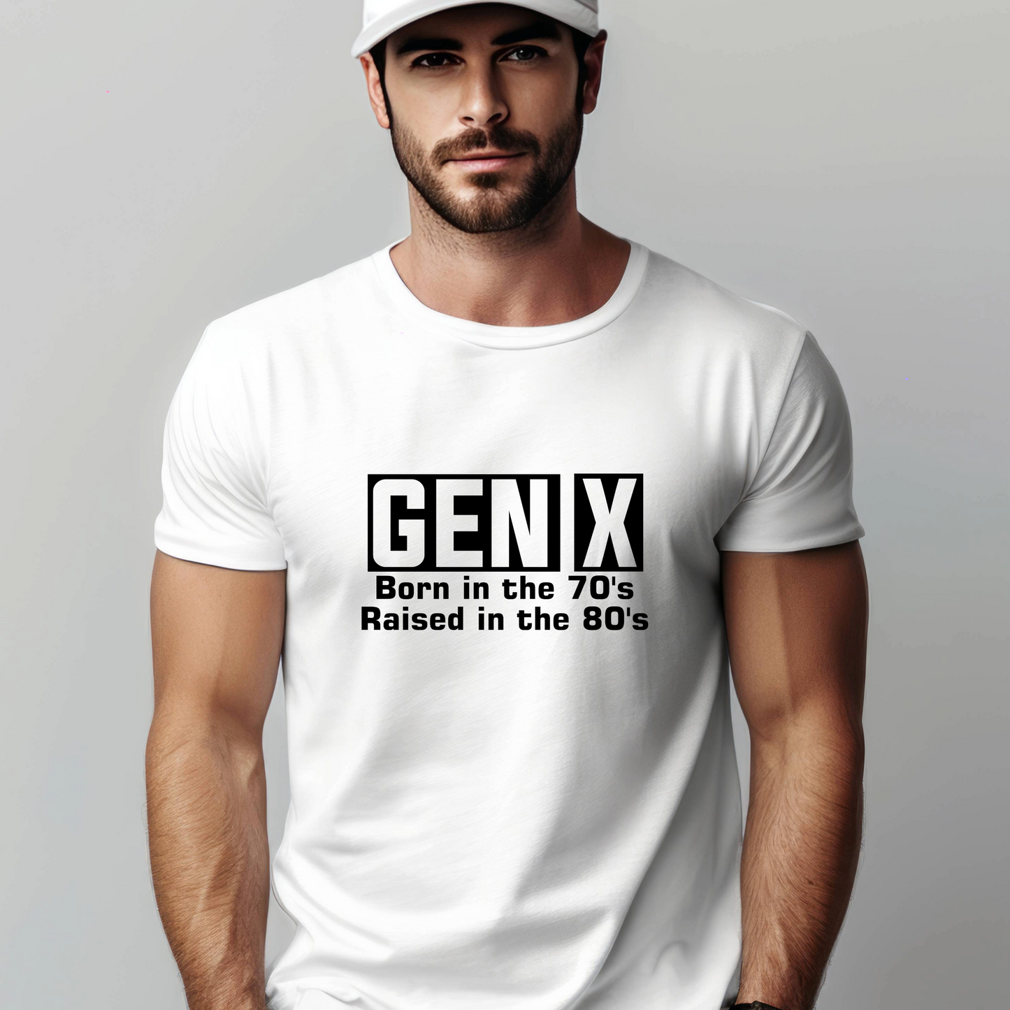 Generation X t-shirts | Crew neck | V Neck|  Born in the 70s Raised in the 80s| SEC Apparel