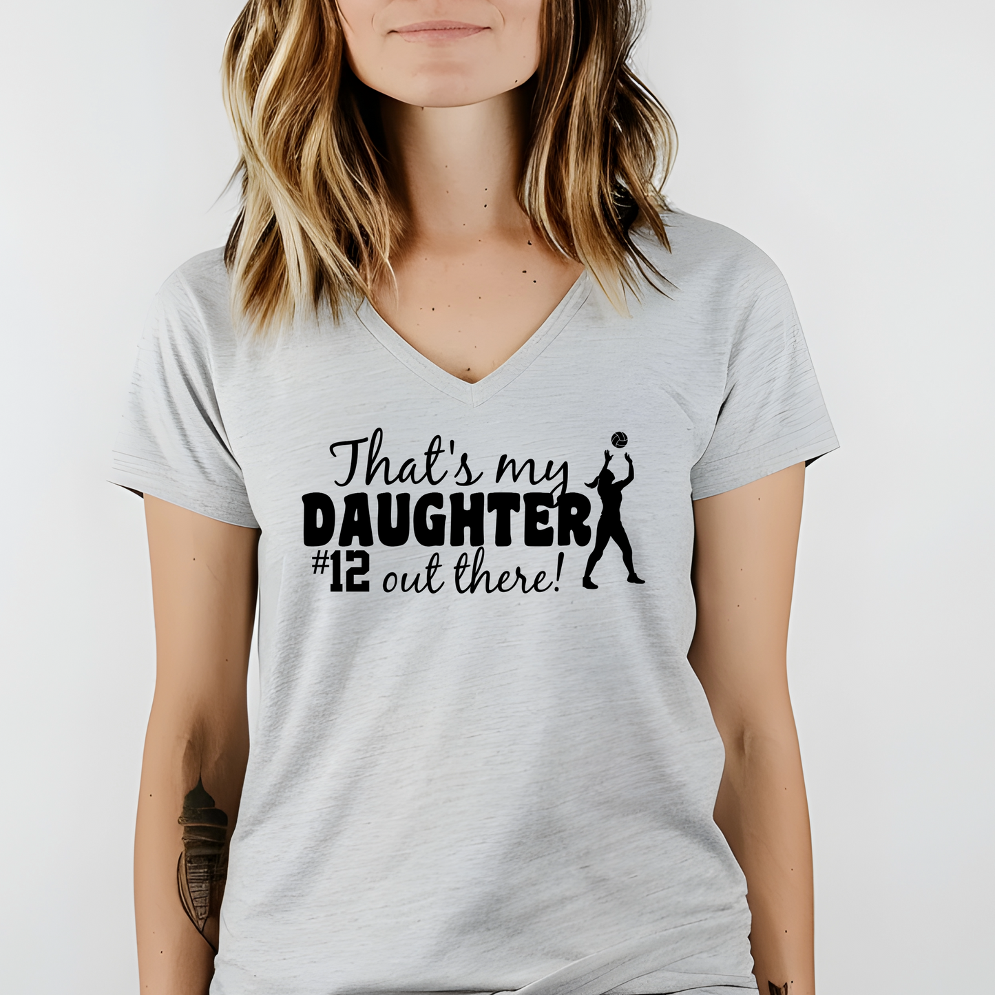 Volleyball Mom Shirt | Crew neck | V Neck| Sweatshirt | Hoodie | Thats my daughter out there