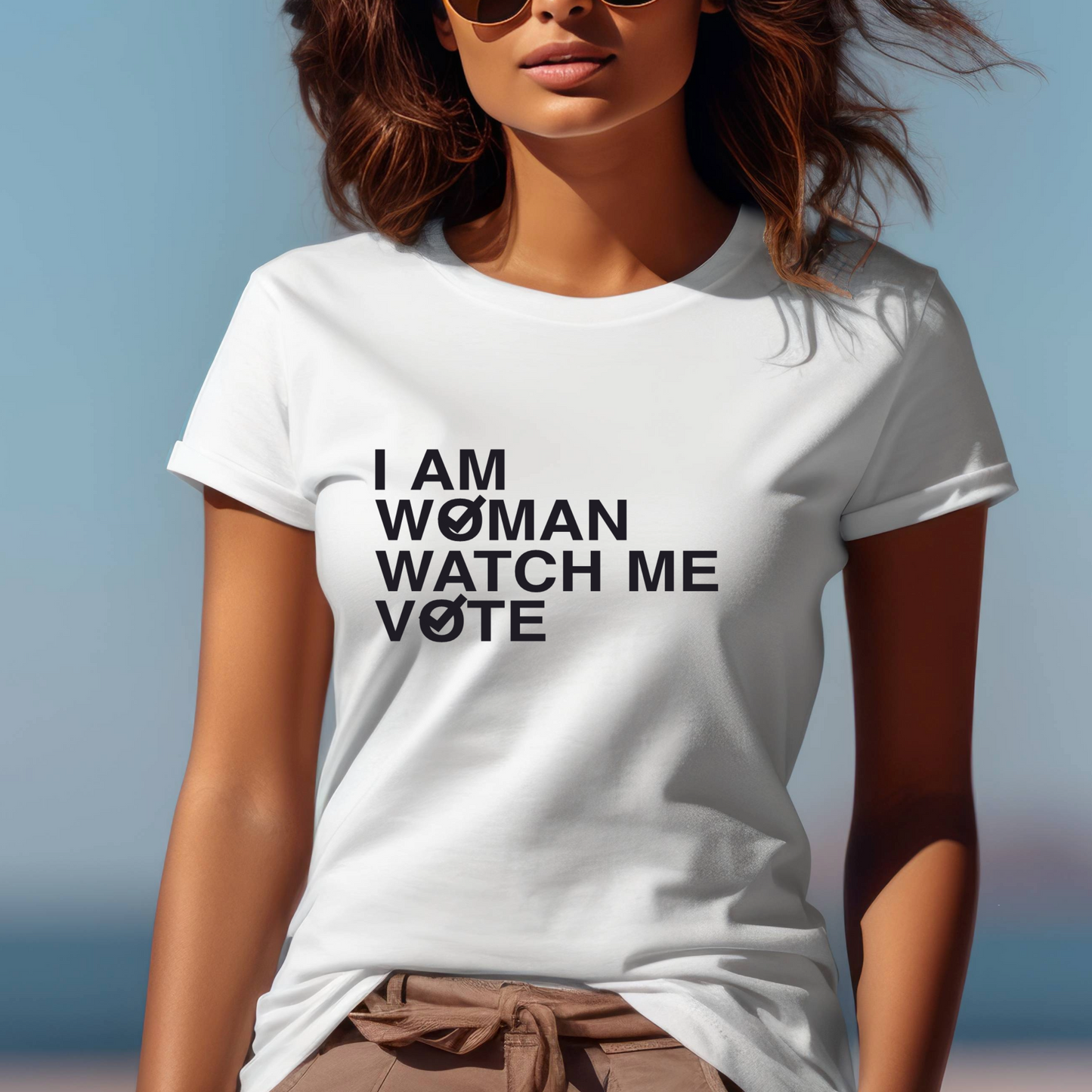 I am Woman Watch Me Vote Shirt | Crew neck | V Neck| Sweatshirt | Hoodie