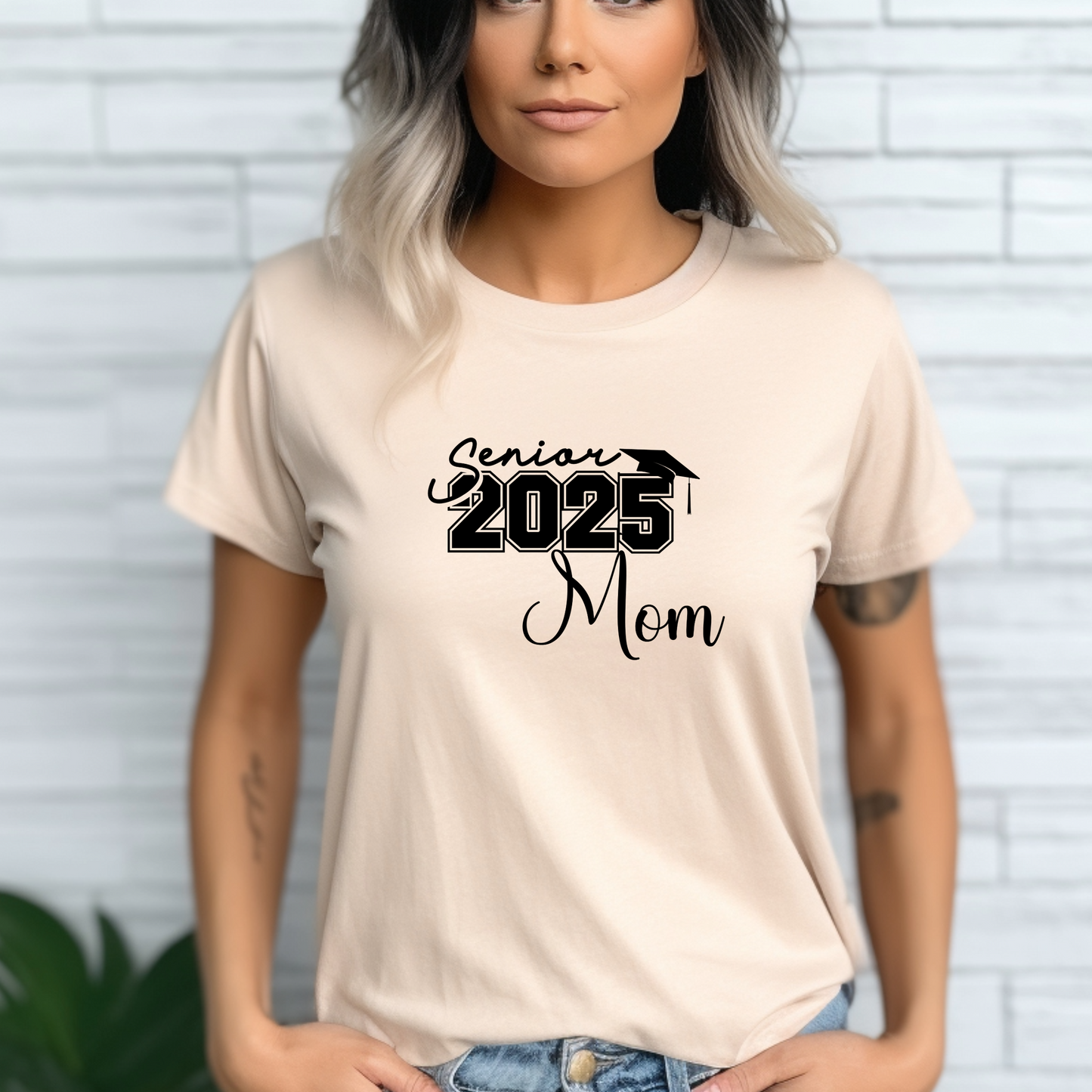 Senior 2025 Mom Shirt | Crew neck | V Neck| Sweatshirt | Hoodie