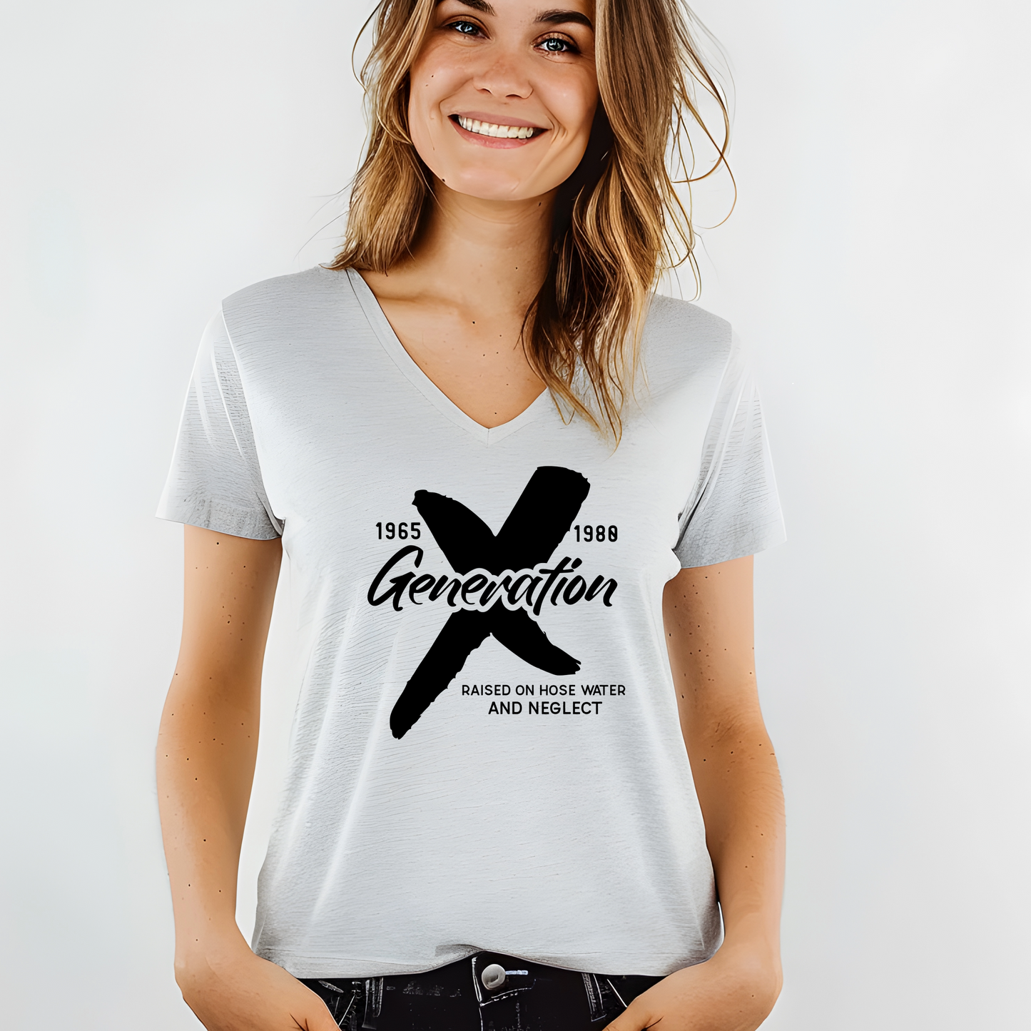 Generation X t-shirts | Crew neck | V Neck|  Raised on hose water | SEC Apparel