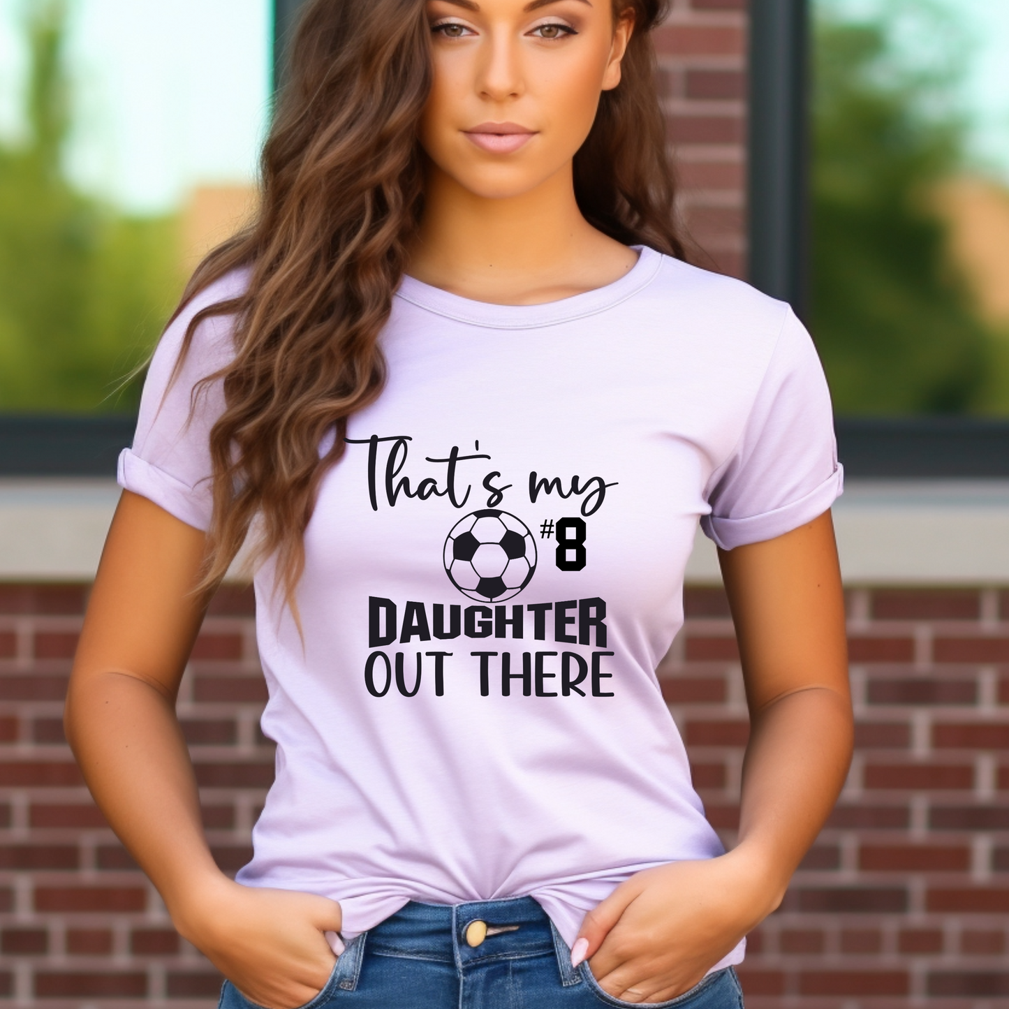 Soccer Mom Shirt | Crew neck | V Neck| Sweatshirt | Hoodie | Thats my daughter