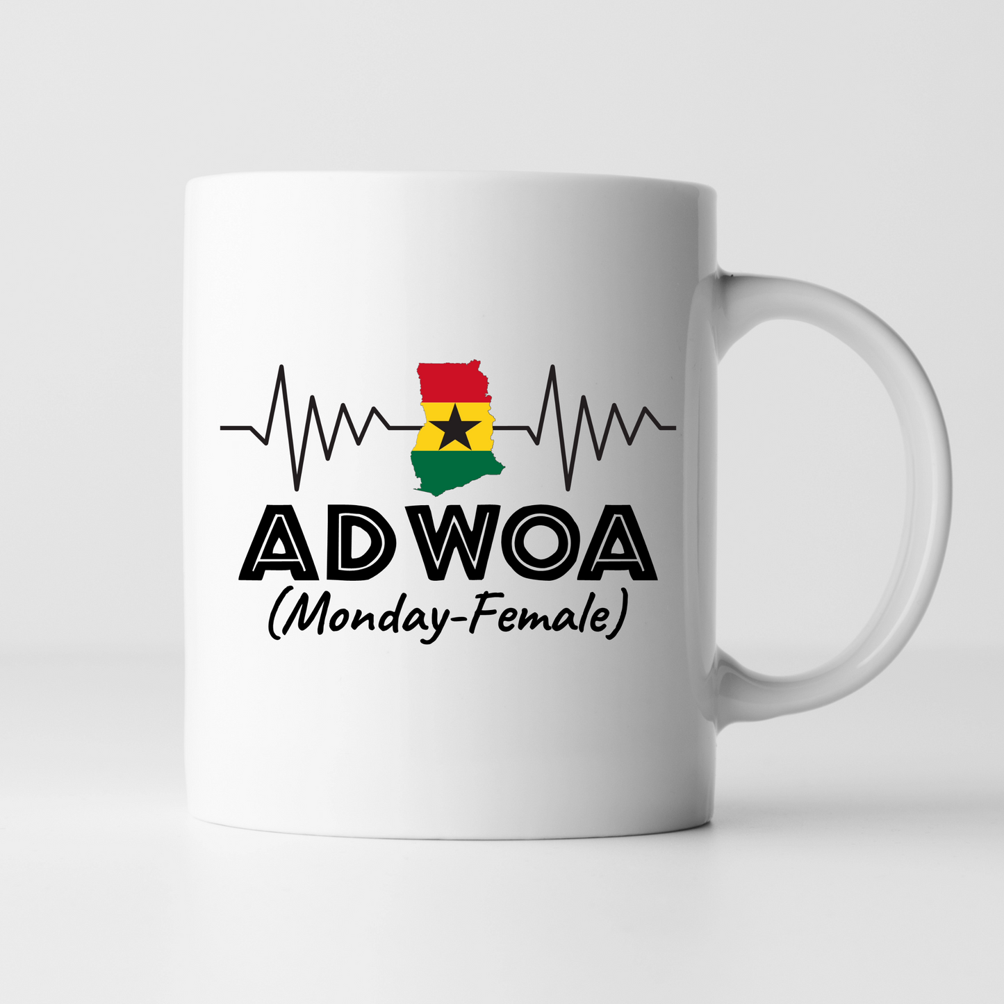 African Mugs -11oz Coffee Mug | Gifts | SEC Apparel | Ghana Name - Adwoa