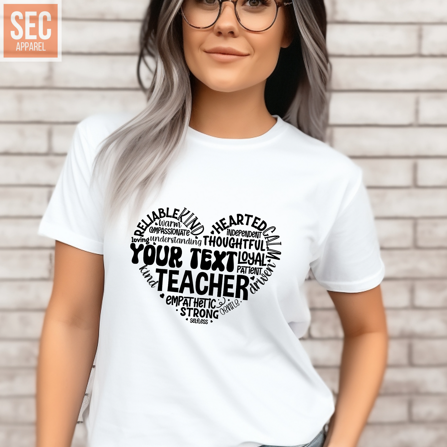 Custom Teacher with Name | Graphic T Shirts| Unisex | SEC Apparel 1