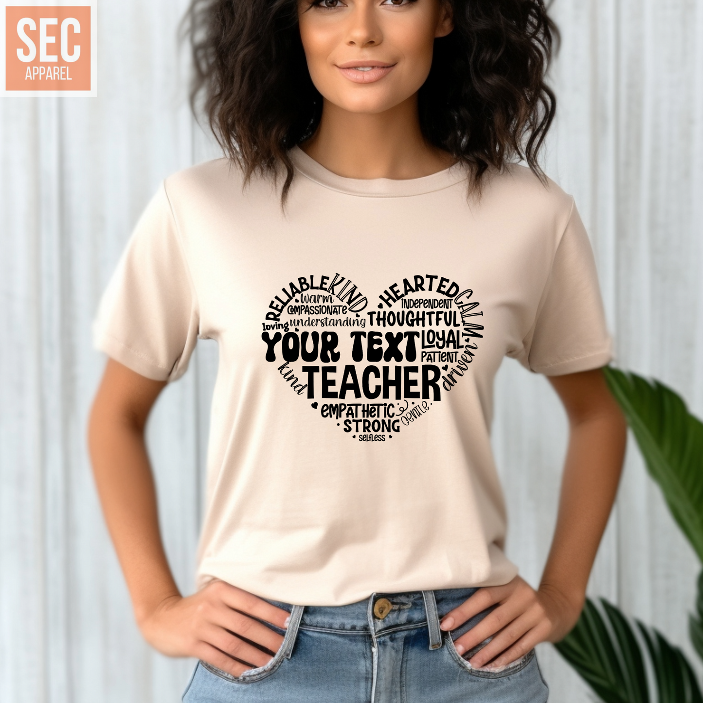 Custom Teacher with Name | Graphic T Shirts| Unisex | SEC Apparel 1