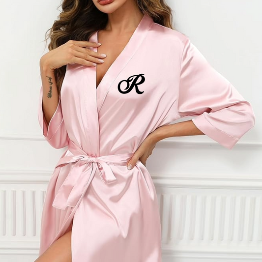 Women's Bride Bridesmaids Robe Short Satin Kimono Robes for Wedding & Bridal Party 3