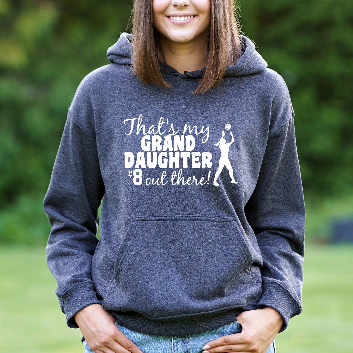 Volleyball Grandma Shirt | Crew neck | V Neck| Sweatshirt | Hoodie | Thats my granddaughter out there