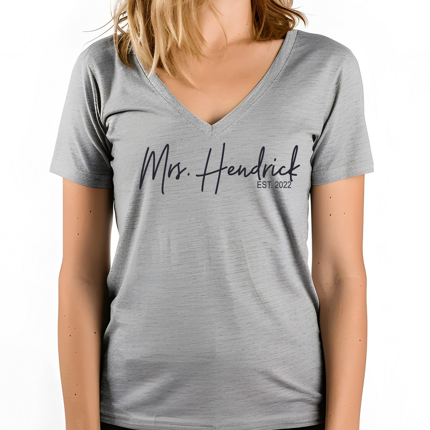 Custom Mrs Last Name Shirt | Crew neck | V Neck| Sweatshirt | Hoodie | SEC Apparel