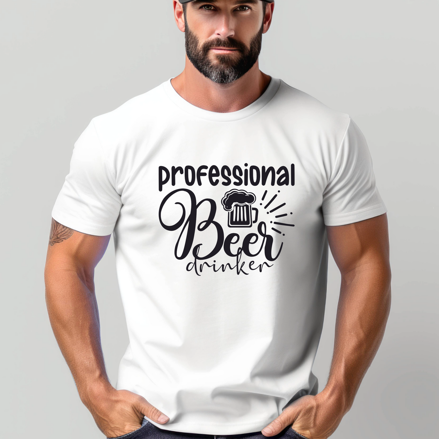 Oktoberfest Cheers! Professional Beer Drinker V-Neck or Crew Neck T-Shirt - Your Choice