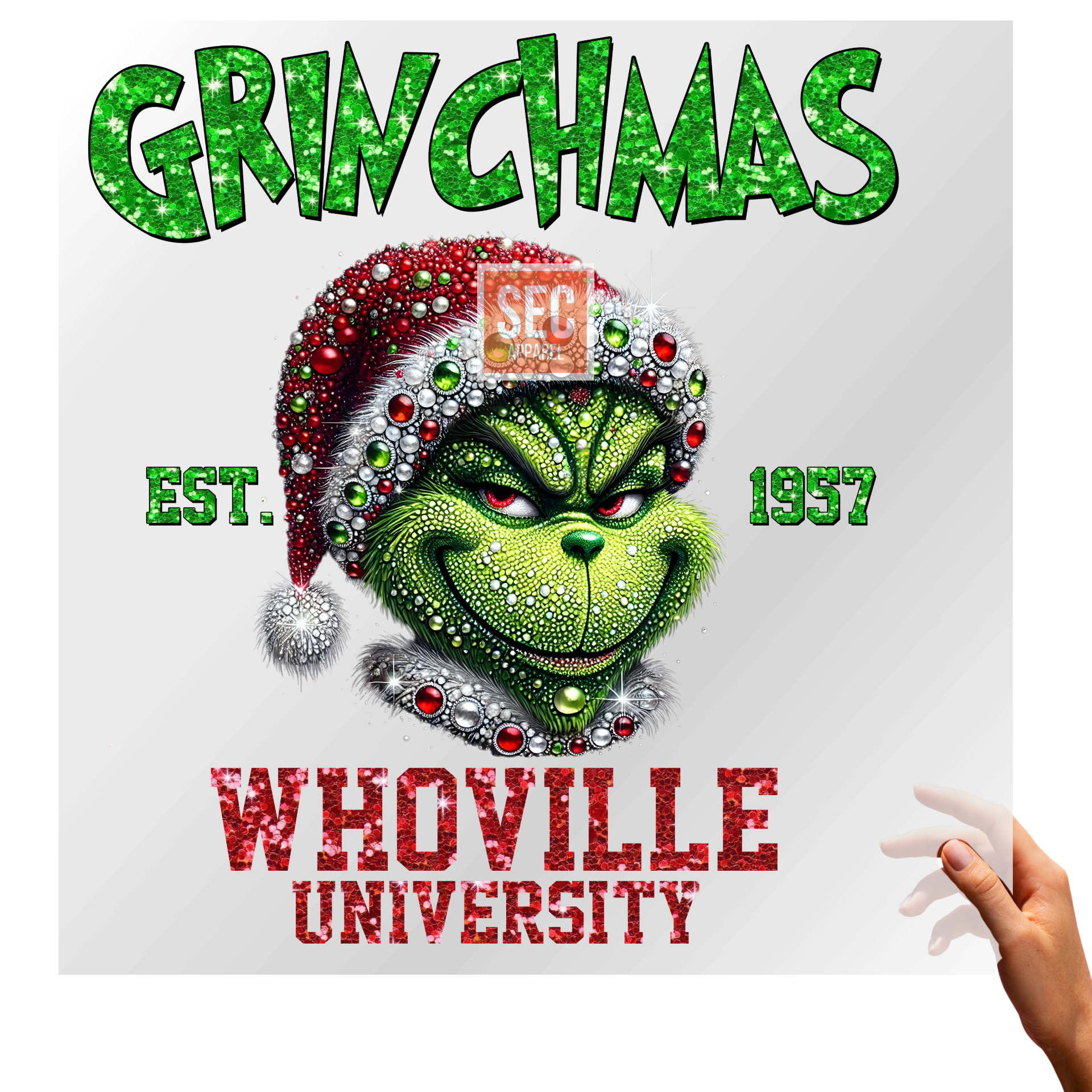 Grinch DTF Transfers Ready to Press | grinchmas wholeville university