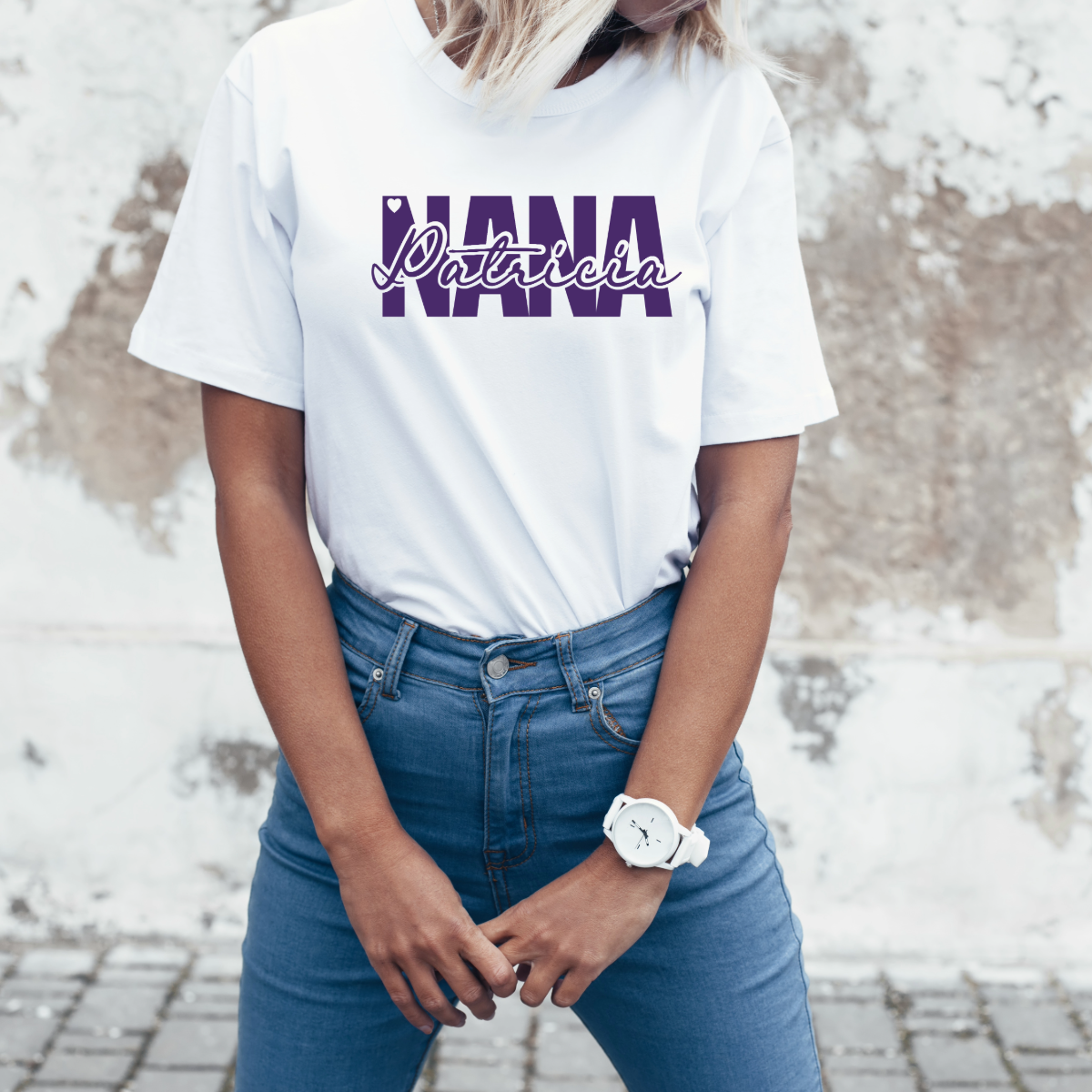 Personalized Grandma HTV Transfer - Custom Name Iron-On Vinyl for Shirts - Nana, Mimi, Gigi Designs