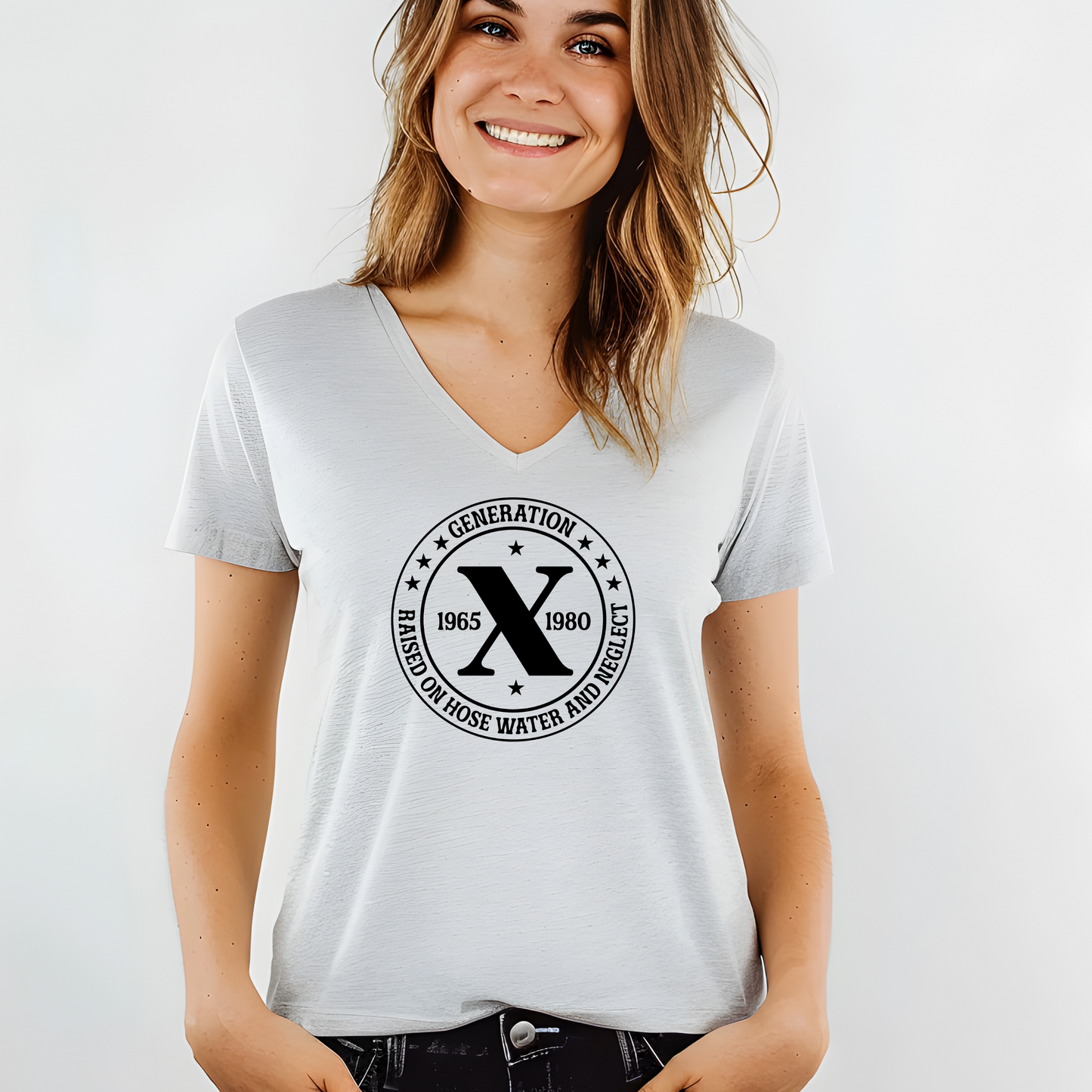 Generation X t-shirts | Crew neck | V Neck| Raised on Hose water | SEC Apparel