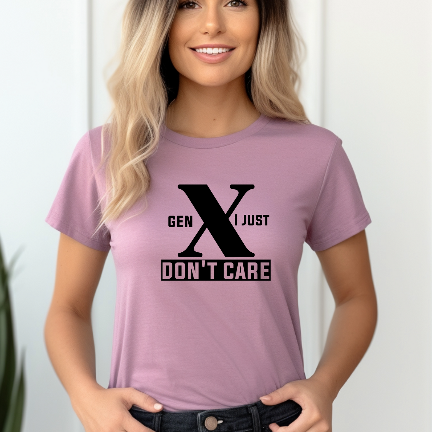 Generation X t-shirts | Crew neck | V Neck|  I just Don't Care| SEC Apparel