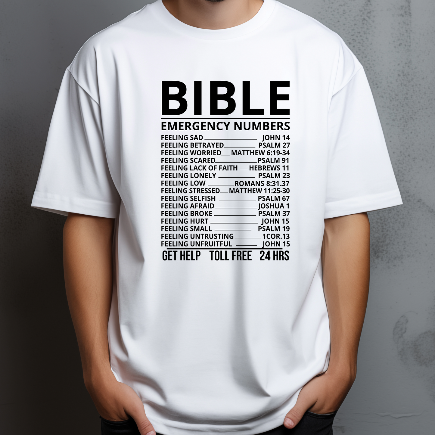 Bible Emergency Numbers Shirt | Crew neck | V Neck| Sweatshirt | Hoodie