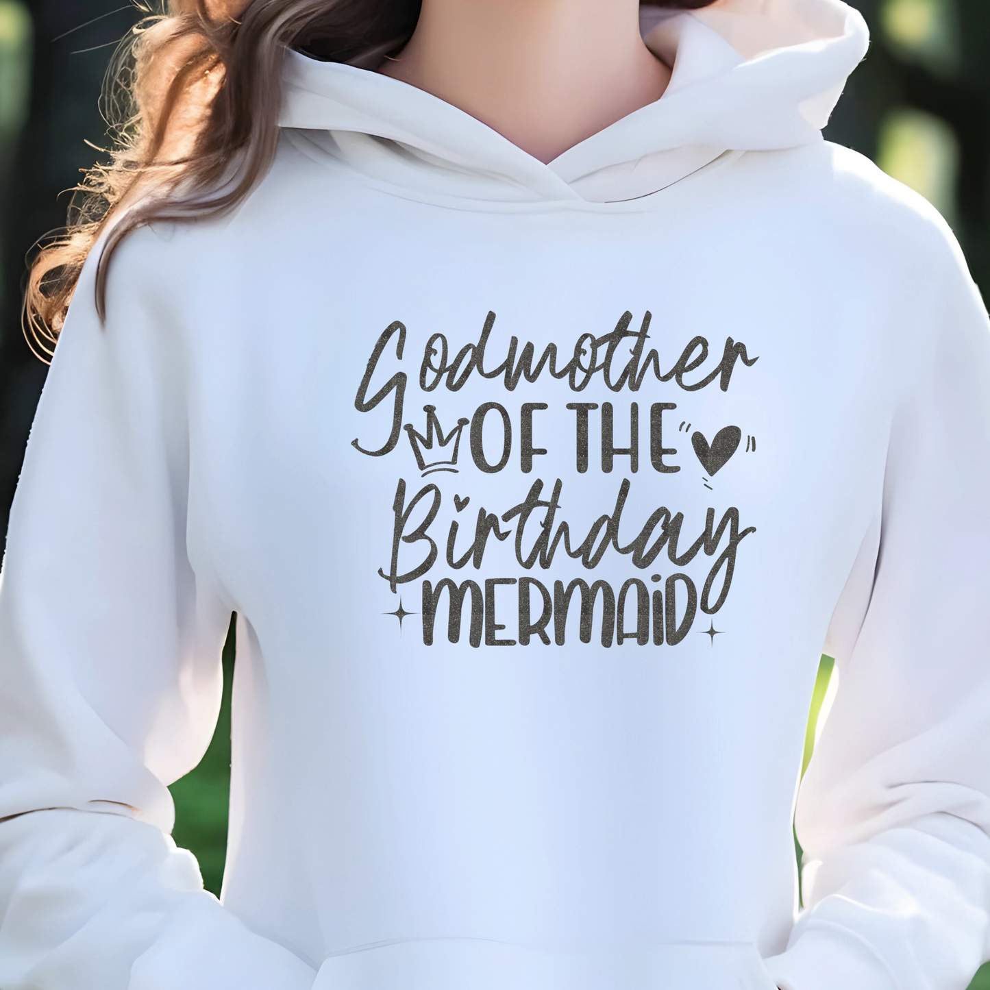 Godmother of the Birthday Mermaid Shirt | Crew neck | V Neck| Sweatshirt | Hoodie