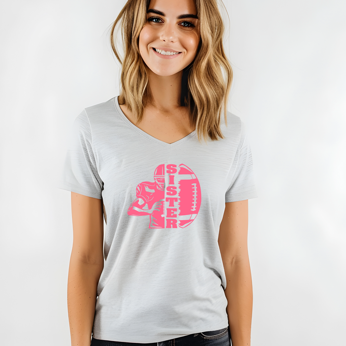 Football Sister Shirt | Crew neck | V Neck| Sweatshirt | Hoodie | SEC Apparel