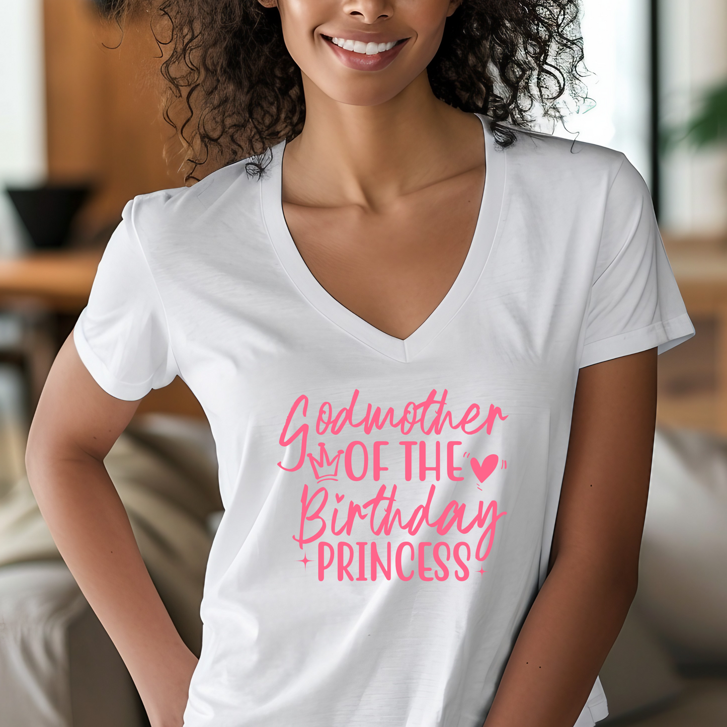 Godmother of the Birthday Princess Shirt | Crew neck | V Neck| Sweatshirt | Hoodie