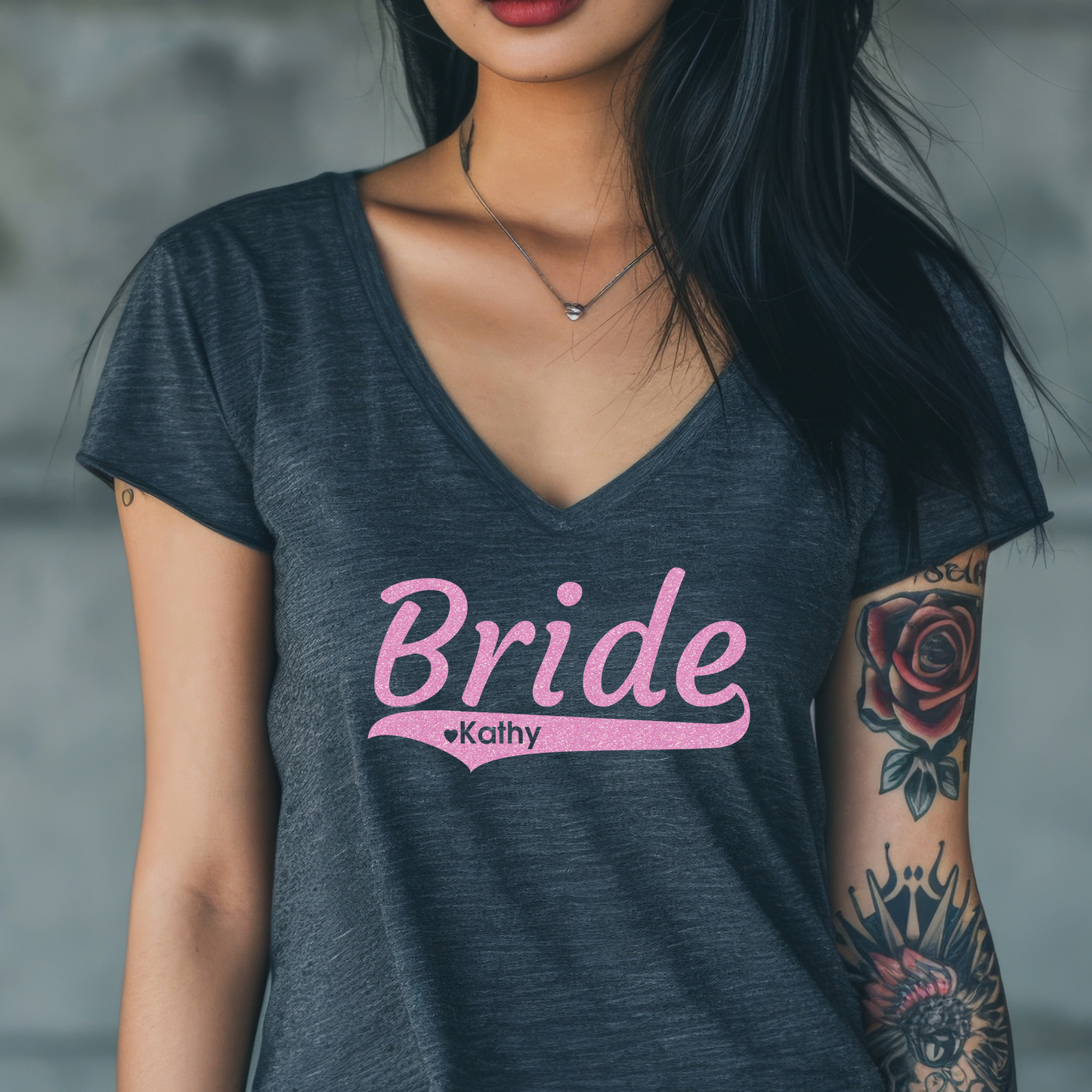 Personalized Bride Shirt | Crew neck | V Neck| Sweatshirt | Hoodie