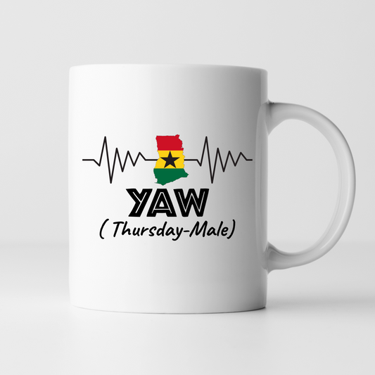 African Mugs -11oz Coffee Mug | Gifts | SEC Apparel | Ghana Name - Yaw