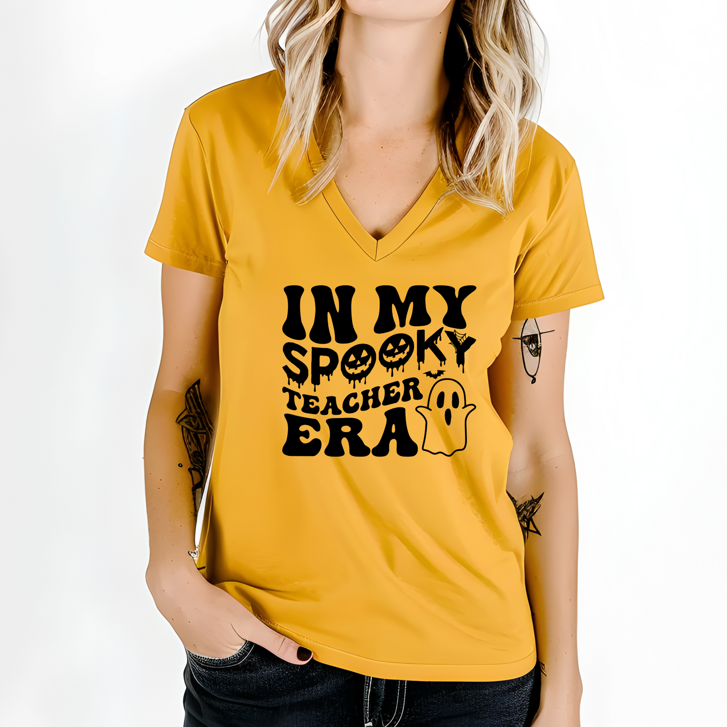 In My Spooky Teacher Era Shirt | Crew neck | V Neck| Sweatshirt | Hoodie