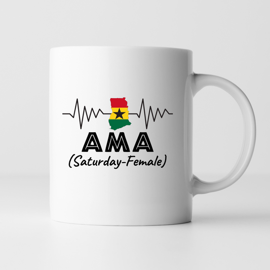 African Mugs -11oz Coffee Mug | Gifts | SEC Apparel | Ghana Name - Ama