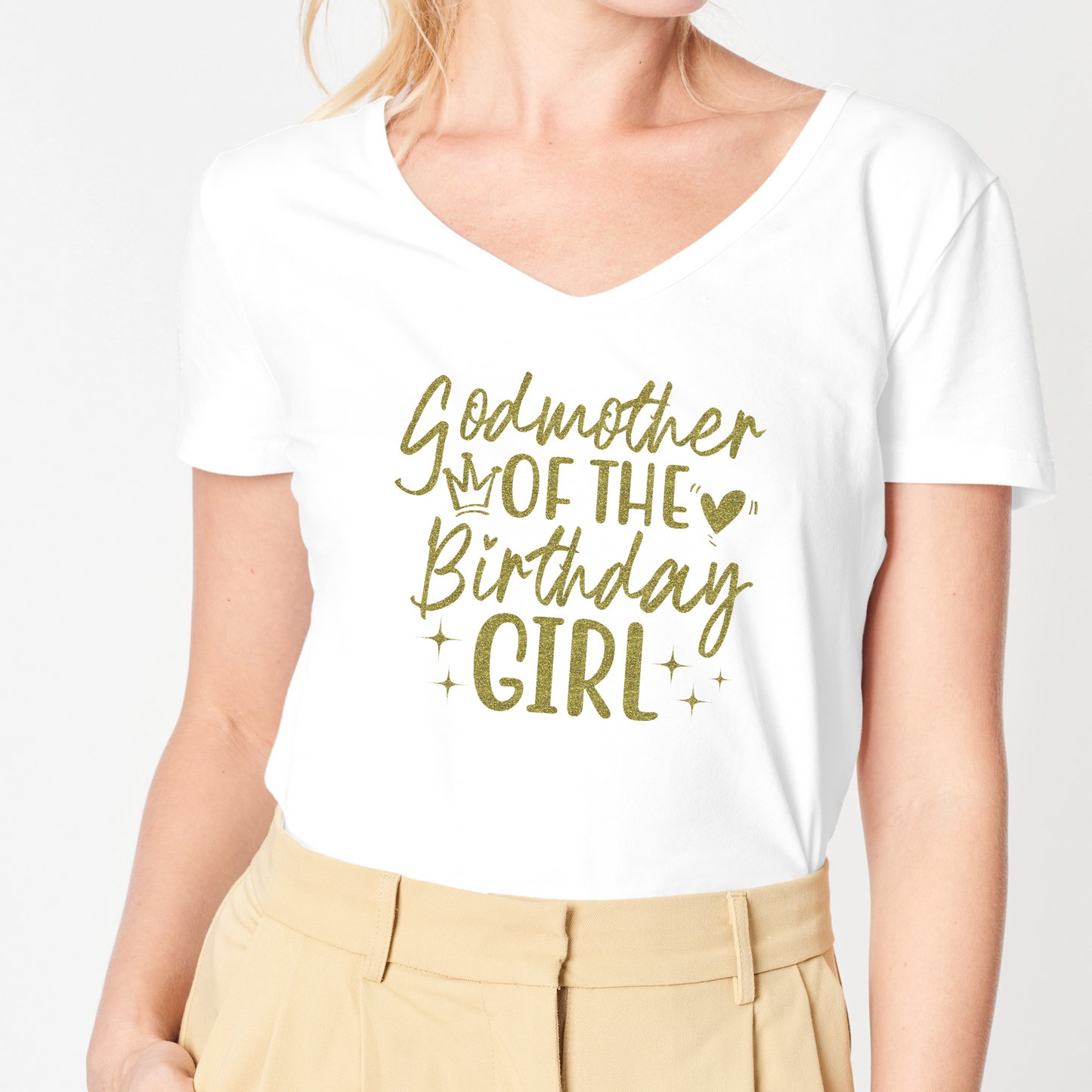 Godmother of the Birthday Girl Shirt | Crew neck | V Neck| Sweatshirt | Hoodie