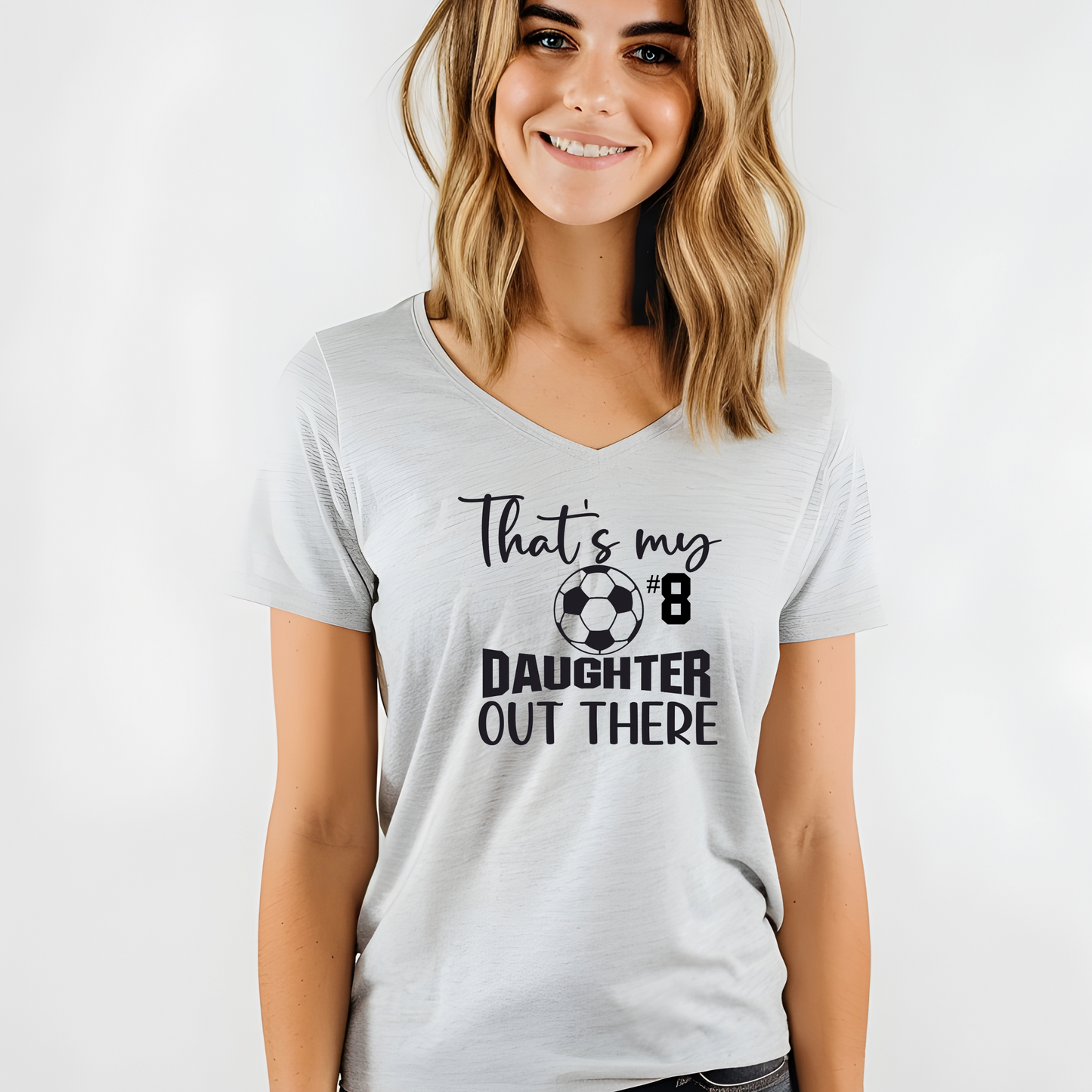 Soccer Mom Shirt | Crew neck | V Neck| Sweatshirt | Hoodie | Thats my daughter