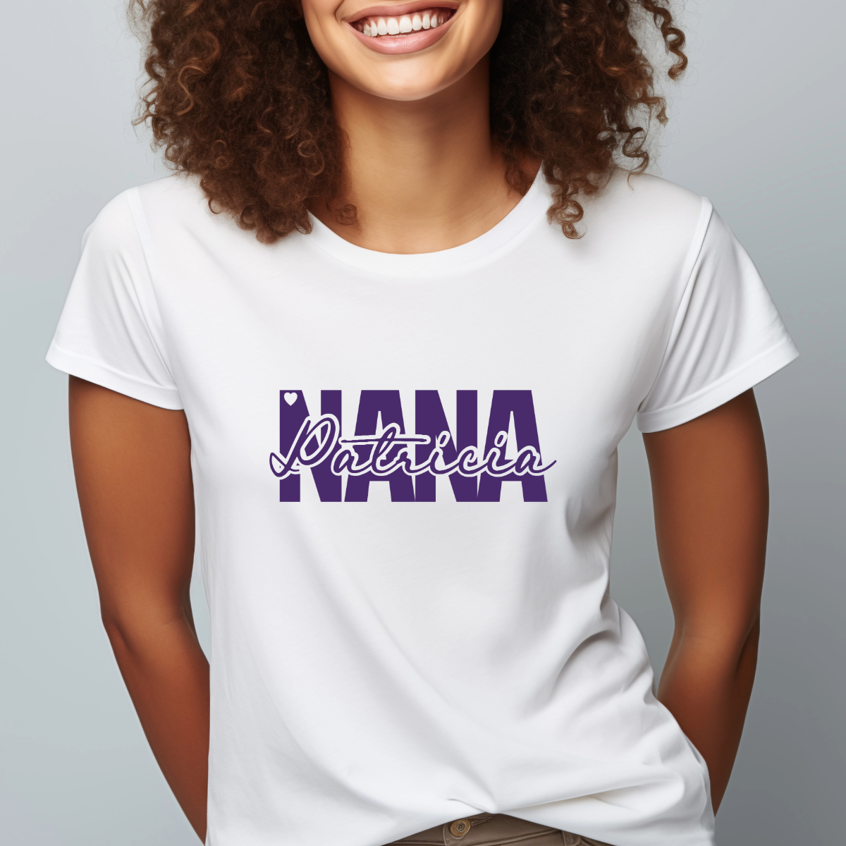 Personalized Grandma HTV Transfer - Custom Name Iron-On Vinyl for Shirts - Nana, Mimi, Gigi Designs