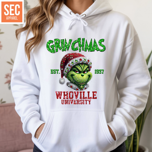 Grinch DTF Transfers Ready to Press | grinchmas wholeville university