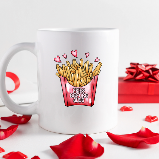 Fries Before Guys | Valentines Mugs-11oz Coffee Mug | Gifts | SEC Apparel