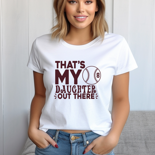 Softball Mom Shirt | Crew neck | V Neck| Sweatshirt | Hoodie | Thats my daughter out there