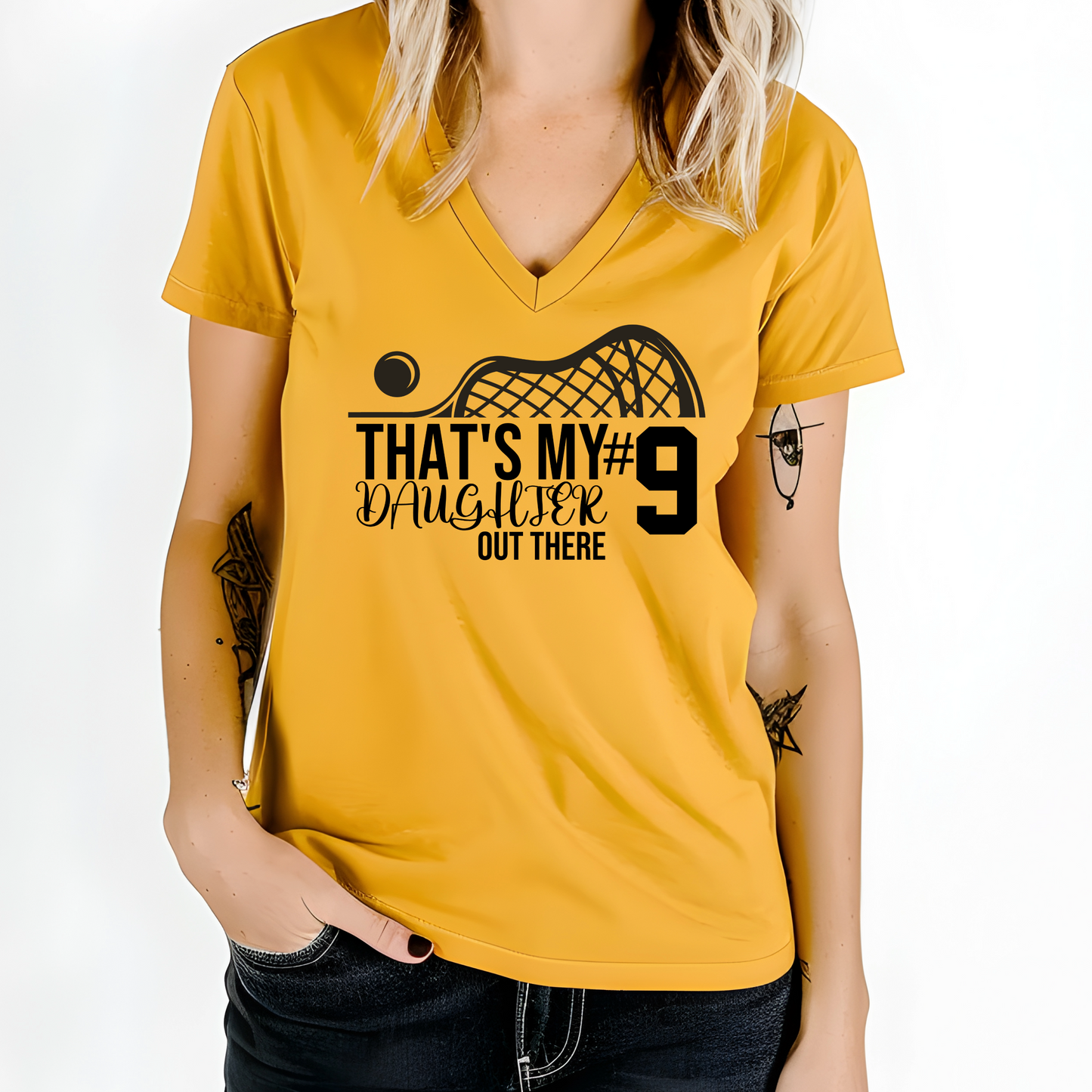 Thats my daughter out there | Lacrosse Mom Shirt | Crew neck | V Neck| Sweatshirt | Hoodie |